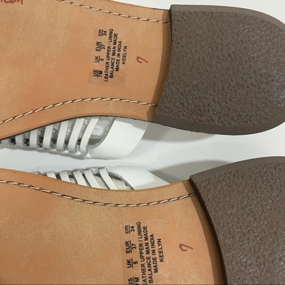 NWOT SAM EDELMAN Keelyn Harauche Mule leather white size 7 mule slip on - Picture 8 of 9